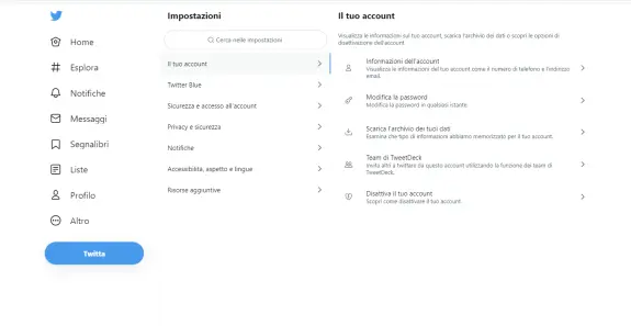 Come cancellarsi da Twitter