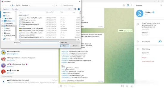 creare sticker per telegram